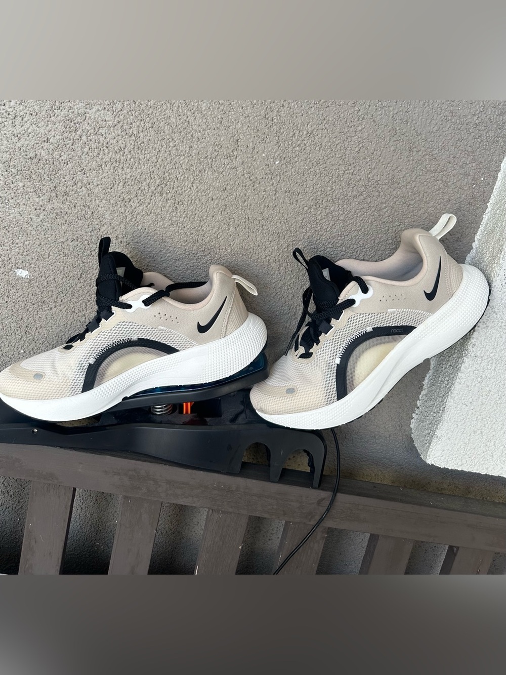 Nike Beige and Black Training Sneakers